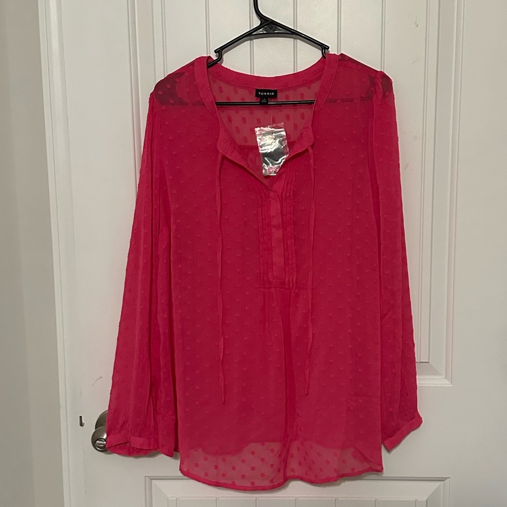 Torrid Clip Dot Blouse